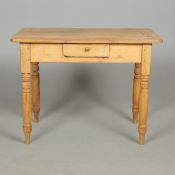 A VICTORIAN PINE SIDE TABLE