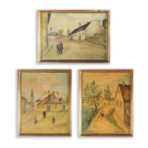 HUNGARIAN SCHOOL VILLAGE SCENES (3)