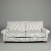 SOFA IN BLUE AND WHITE TICKING