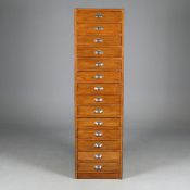 MID 20TH CENTURY HABERDASHERY TALL CHEST.