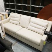 NEUTRAL FABRIC UPHOLSTERED BESPOKE SOFA