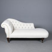 VICTORIAN BEECHWOOD CHAISE LONGUE