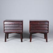 PAIR OF DANISH DESIGN BEDSIDE CHESTS WITH TWO DRAWERS
