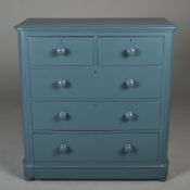 VICTORIAN BLUE PAINTED CHEST
