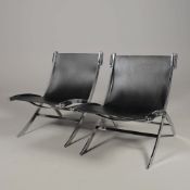 FLEXFORM SCISSOR CHAIRS, A PAIR