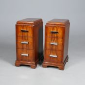 PAIR OF ART DECO BEDSIDE CHESTS (2)
