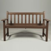 TEAK GARDEN BENCH.