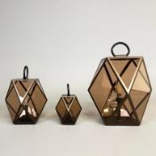 CONTARDI MUSE LANTERNS, A GRADUATED SET OF 3.