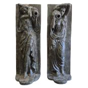 GRECIAN MAIDENS FORM GARDEN FOUNTAINS, 2.
