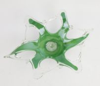 TWO MURANO STYLE GLASS CENTREPIECE BOWLS