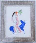MARC CHAGALL COULEUR AMOUR: LA BLEUE - 1958