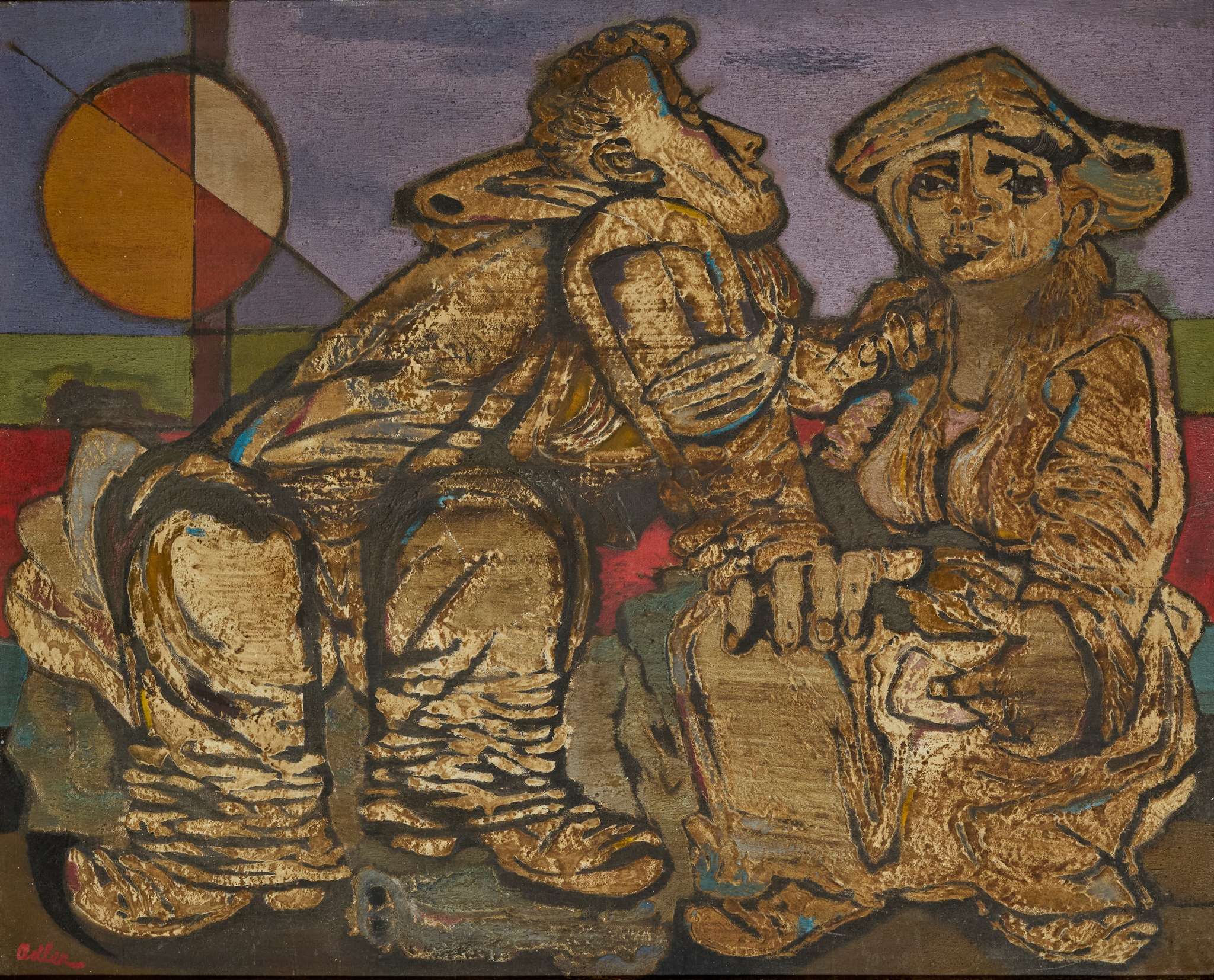 Vincent Rattray JANKEL ADLER (POLISH 1895-1949) THE PEASANT AND HIS WIFE, c.1941 signed ...