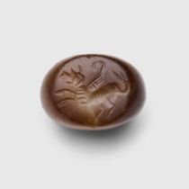 LARGE BANDED AGATE SASANIAN STAMP SEAL