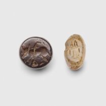 PAIR OF PERSIAN SASANIAN STAMP SEALS, ACQUIRED EARLY 20TH CENTURY