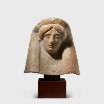 ANCIENT GREEK TERRACOTTA PROTOME OF A LADY