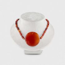 CARNELIAN BEADED NECKLACE