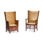 TWO SCOTTISH PINE ORKNEY CHAIRS