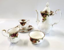 Royal Albert Country Roses coffee service and part tea set (lacks teapot). (36)