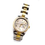 Rolex Oyster Perpetual, bi colour date just. 34mm. Model 15223. Currently running. Complete with