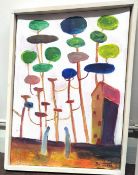 Love in the Arboretum by Richard Conway-Jones; an acrylic on canvas. 51 x 37cm.