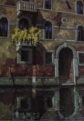 After Lucia Sollazzi (20th century) Venetian Veranda, coloured reproduction, 60 x 42cm