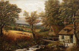 J * B * Smith (19th century) View near Darlington, signed, inscribed with title verso and dated '81,
