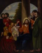 Continental School Christ Blessing the Children, oil on canvas, 76 x 62cm