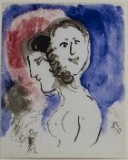 After Marc Chagall The Painter and the Palette, print in colours, 15.5 x 22cm