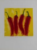 Susie Perring (Contemporary) Red Hot Chillies, signed, titled and inscribed A/P, etching with