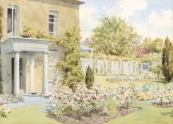 Victor Coverley Price (1901-1988) A house and garden in summer, Sion Hill, Bath, signed,