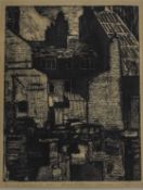 Norman Jacques (1922-2014) Back of Portland St., signed, titled and inscribed Artist's proof,