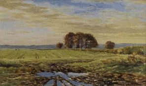 H. Anderson (20th century) Landscape with village church, signed, watercolour, 24.5 x 35cm, together