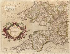 Gerard Mercator 'Cornubia, Devonia, Somersetus, Dorcestria...' hand-coloured engraving with
