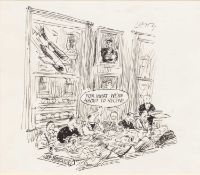 Larry (Terence Parkes) (1927-2003) 'Doctor Gachet at the Bar', signed and inscribed with title, pen,