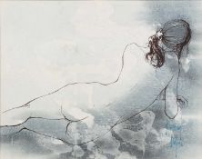 Bernard Dufour (20th/21st century) A reclining nude, signed, mixed media, 34 x 44cm Qty: 1