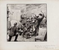 English School, 20th Century 'Then There Was a Rough and Tumble on the Floor and Many Flowers of