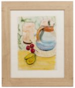 Jill Dresden (20th century) Still life with jug, signed, watercolour, 39.5 x 28cm