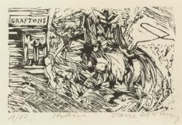 Jane Dowling (1925-2023), Graftons, linocut, signed, indistinctly signed and inscribed 'A/P',