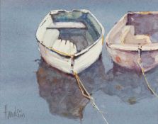 Des Hawkins (20th Century), Siesta, watercolour, signed, Manor House Gallery label to frame verso,