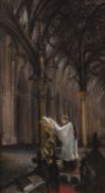 Catherine Moody (1920-2009) Winter Evensong, inscribed verso, pastel, 58 x 32cm Qty: 1