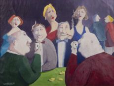 George Somerville (b.1947) The Ace of Spades oil on paper signed lower left 38cm x 29cm. Generally