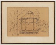 Sir Hugh Casson (1910-1999) Bandstand, signed with initials, and dated ’62, pen and inks, 25 x