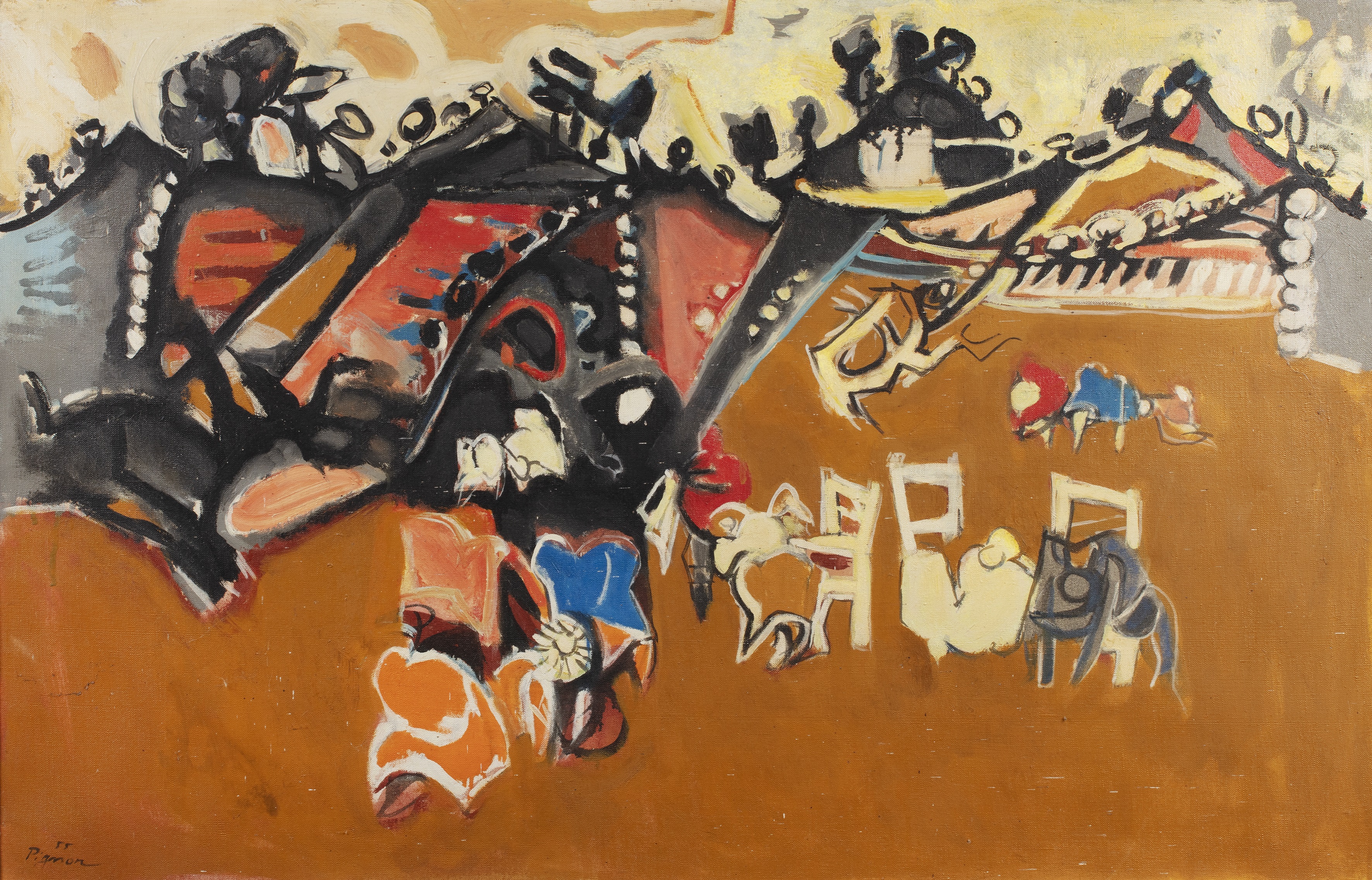 Édouard Pignon (1905-1993) Untitled, 1955 oil on canvas signed and dated Additionally signed and