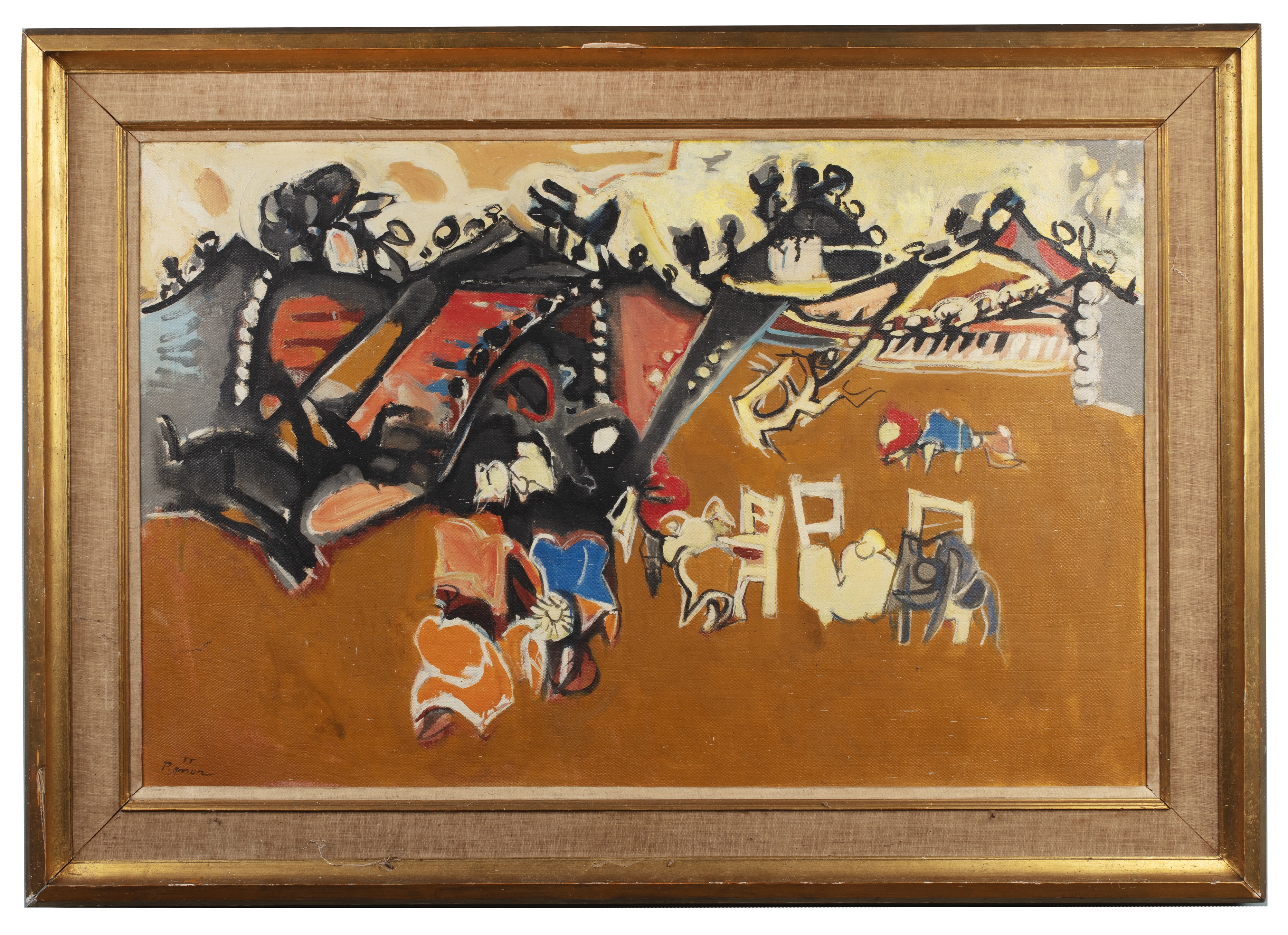 Édouard Pignon (1905-1993) Untitled, 1955 oil on canvas signed and dated Additionally signed and - Image 2 of 6