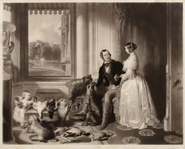 Thomas Lewis Atkinson, after Sir Edwin Landseer 'Windsor Castle in the Present Time', mezzotint,