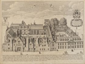David Loggan Queen's College, Oxford, an aerial plan, engraving, 29 x 41cm; Andrew Watson