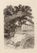 John Sell Cotman (1782-1842) 'Duncomb Park, Yorkshire', etching, 21 x 14cm; and Axel Herman Haig (