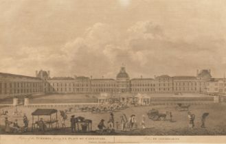 Sir Richard Phillips (pubs) Palace of the Tuilleries, facing la Place du Carousel, engraving, 31 x