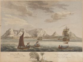 Pierre Charles Canot, after Hirst A View of the Cape of Good Hope, hand coloured engraving, pub. c.