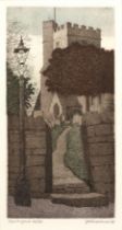 Joseph Winkelman (b.1941) 'Churchyard' (St. Andrew's, Old Headington), pencil signed, dated '85,